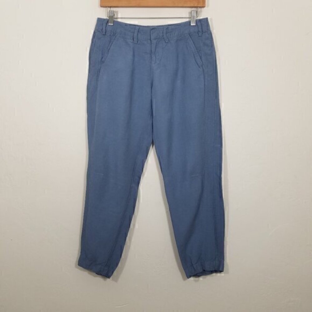 Ecru Linen Blend Crop Pants Size 4